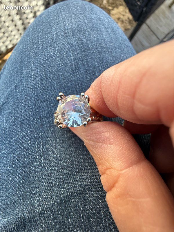 BELLE BAGUE MARQUISE Ancienne - Navette -ARGENT- GRENATS Rouges
