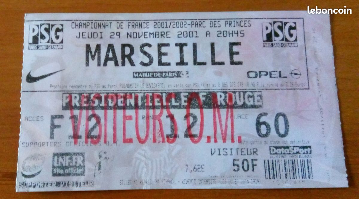 Paris Saint Germain vs Olympique de Marseille Tickets