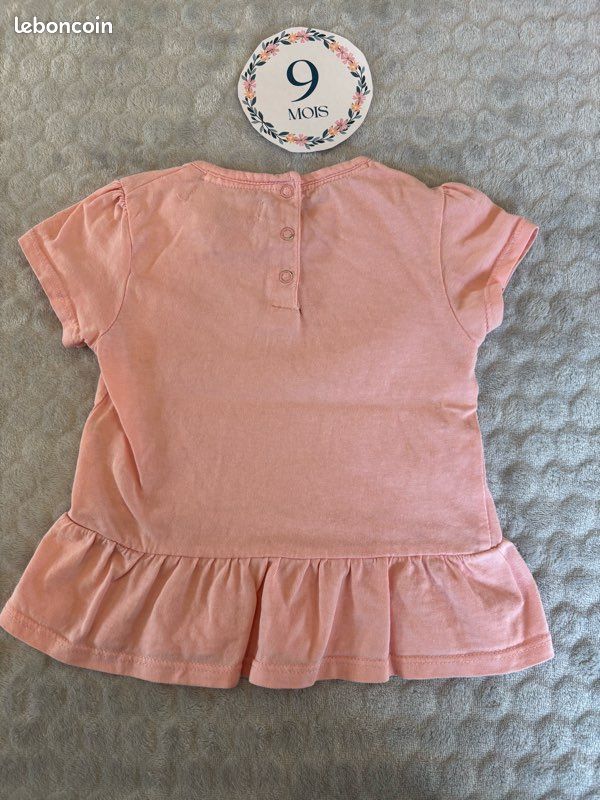 Lot 4 t-shirts fille - 9 mois (image 12)