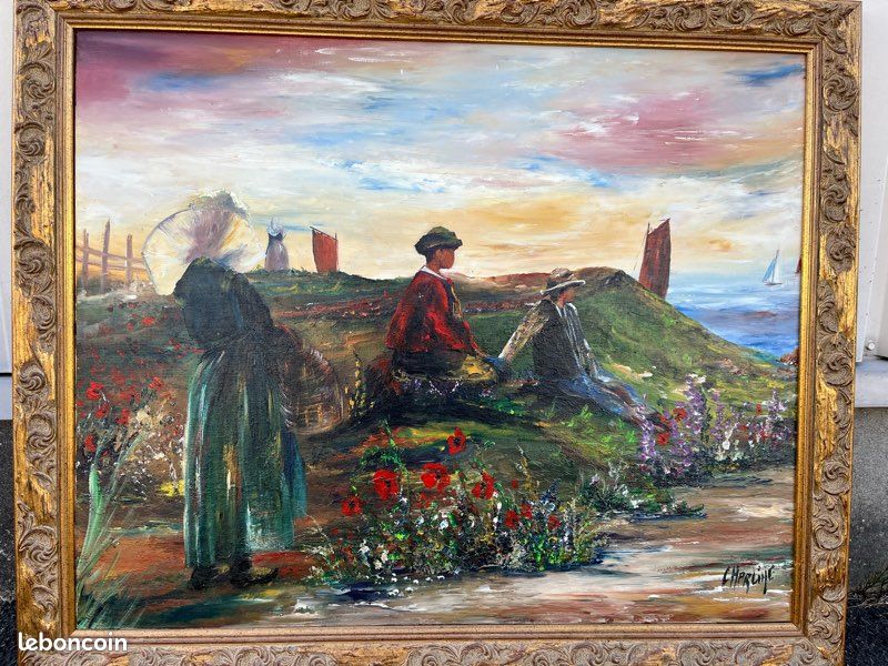 Tableau peinture huile sur toile (image 1)