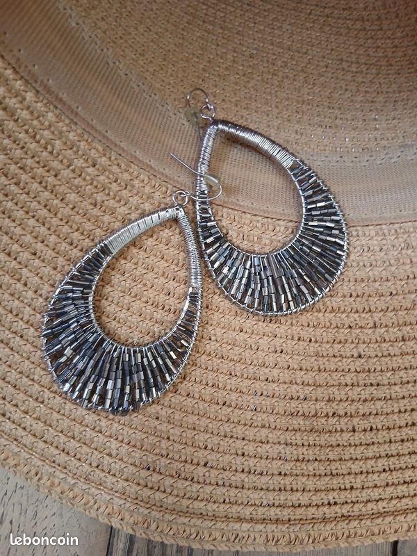 Boucles d'Oreilles Pendantes oversize Vintage (1990) – Style Bohème Chic (image 6)