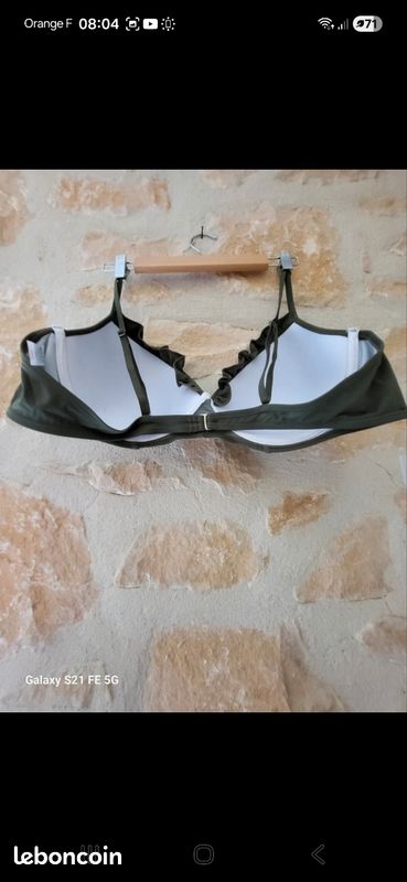 Soutien-gorge de maillot de bain 44, neuf, Coconut kaki (image 8)