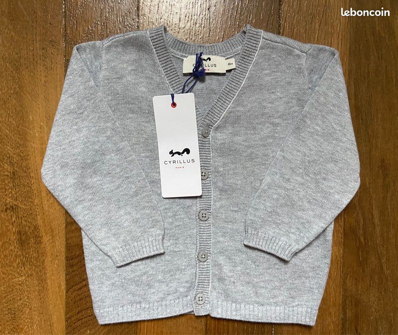 Cardigan/gilet Cyrillus. 6 mois. Neuf étiquette (image 1)