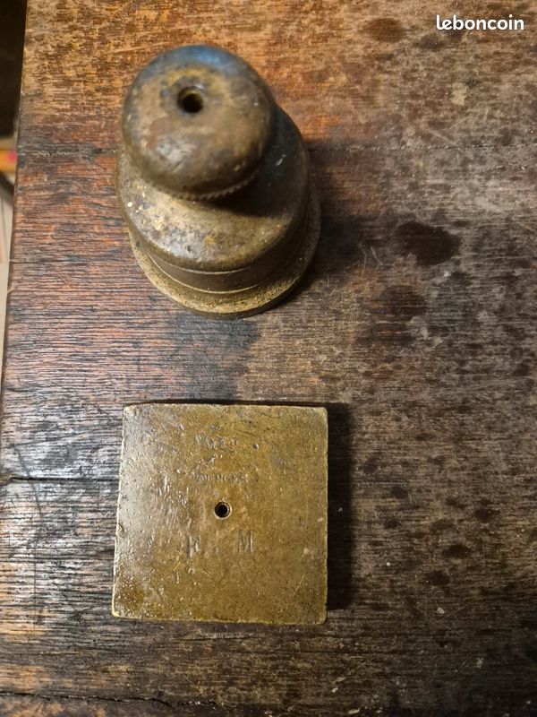 Fil à Plomb Ancien En Bronze – 825 G, 11,5 Cm (avec 4,5 Cm), Encore Bien Utile