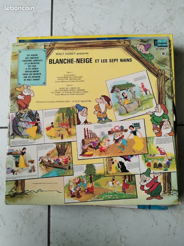 Vinyl 33 tours de Blanche neige et les 7 nains (image 2)
