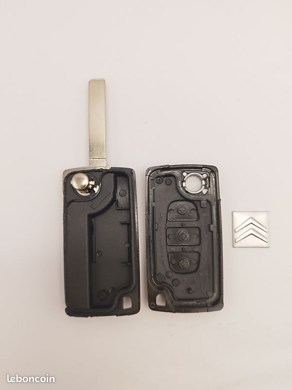 Coque Cle pour Citroën Berlingo C2 C3 C4 C4 C5 C6 Picasso Jumpy + Logo CE0523 (image 2)