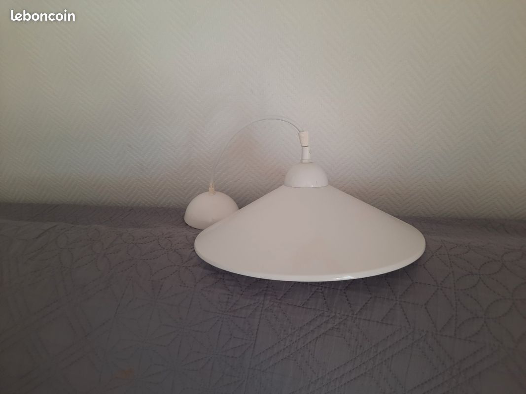 Abat jour plafond metal blanc (image 2)