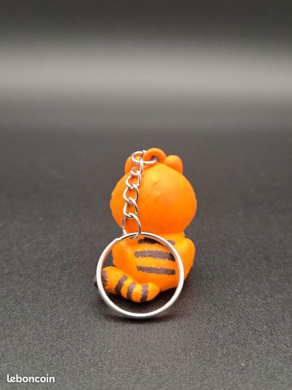 Figurine résine garfield, porte clé, peinte à la main (image 3)