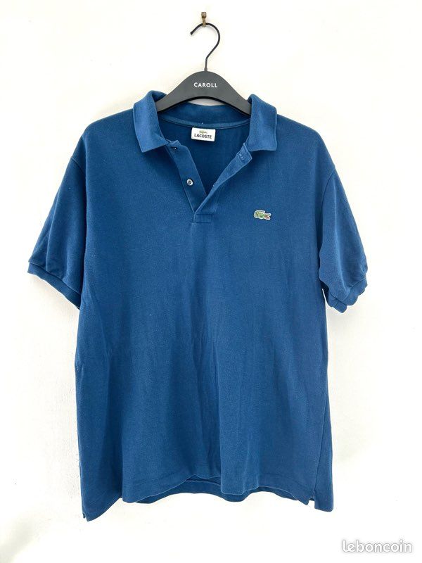 Polo bleu foncé manches courtes 100% coton Taille 5/XXL 46 Lacoste (image 5)