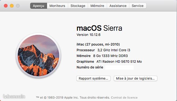 Apple iMac 27 pouces mi-2010 (image 2)