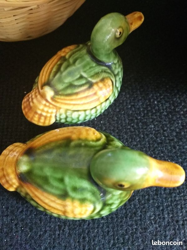Salière & Poivrier céramiques canards (vintage) (image 1)