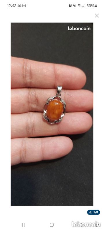 Collier Ancien En Ambre Authentique - Jolie Chaîne Ambrée Vintage
