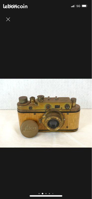 Appareil photo zorki urss ,repro leica vintage gainage bois (image 2)
