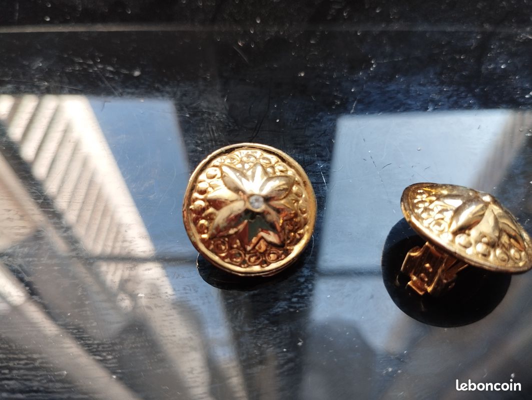 Boucles D'oreilles Vintage Années 70 Multicouleurs - Homme - Taille Unique