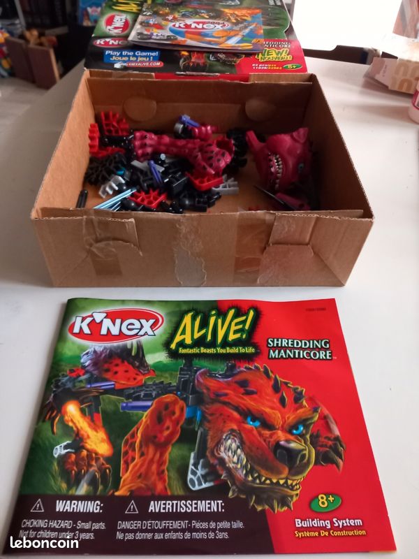 Jeu de construction rétro K'NEX Alive - Shredding Manticore (Réf 11039) - 100% Complet avec Boîte et Notice Tbe (image 10)