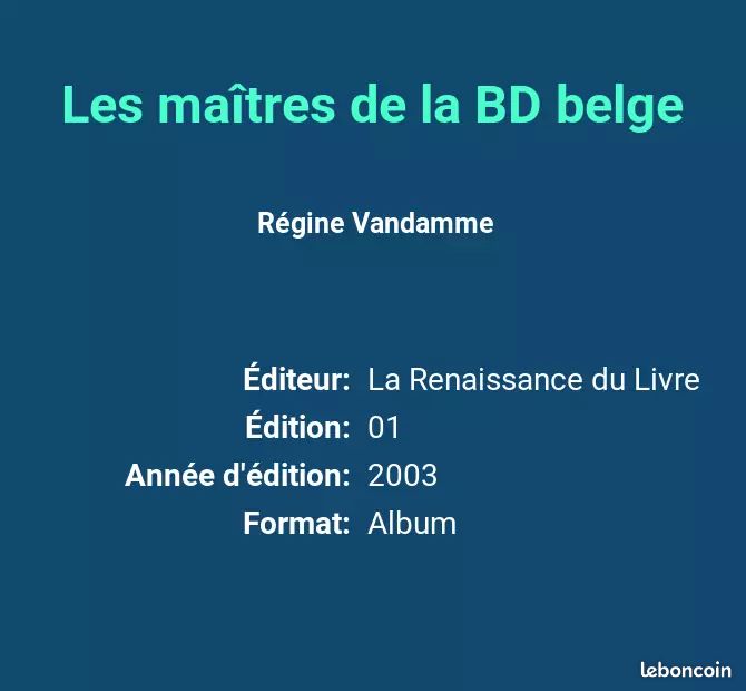Les maîtres de la BD belge - Régine Vandamme (image 2)
