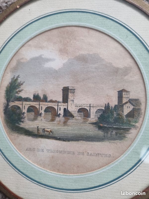 Tableaux gravures La Rochelle, Angoulême, Saintes et Rochefoucauld (image 2)