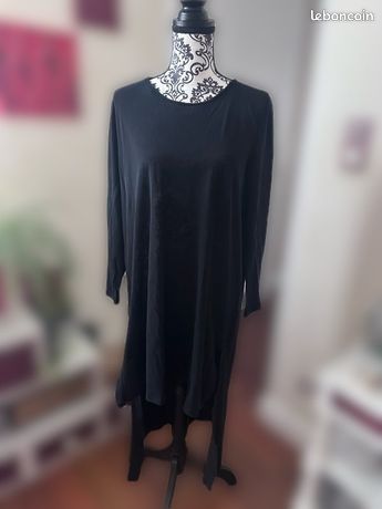Robe Pull Côtelée Noire COS - Taille XS, 72% Coton 20% Polyamide, Occasion Très Bon état