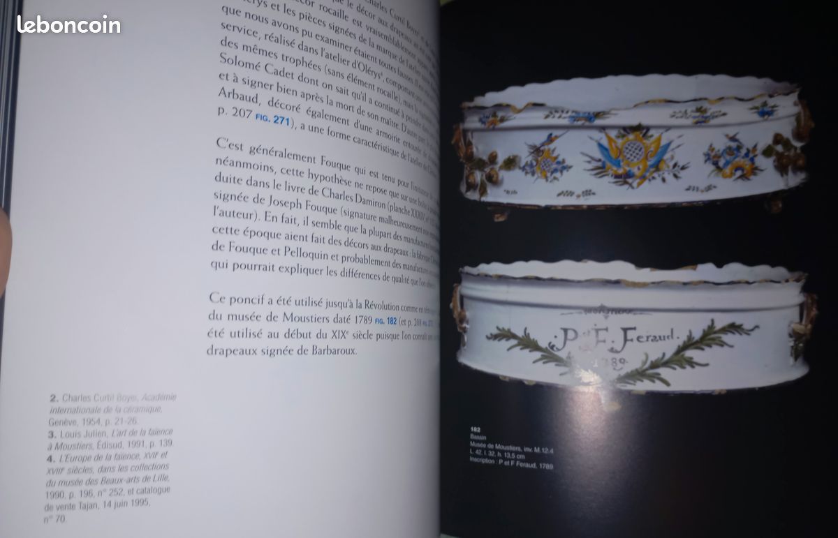Les faïences de Moustiers du XVIIe au XIXe siècle au musée d'Arbaud d'Aix-en-Provence et au musée de Moustiers. J. C. Alary Neuf prix réduit (image 12)