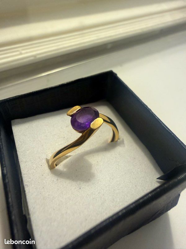 Bague Or 18k amethyste (image 1)