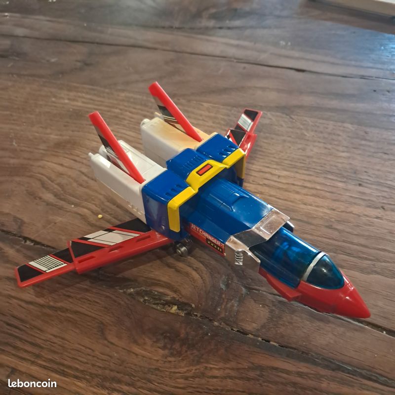 ROBO MACHINE BANDAI 1985 LOT ACCESSOIRES JET HELI HELICOPTER LOOSE ETAT NEUF