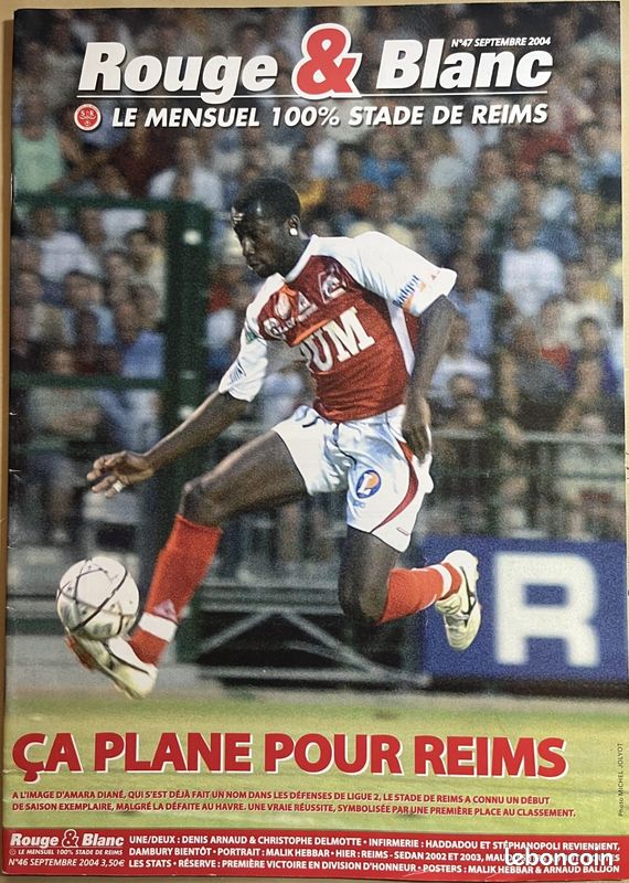 Rouge & Blanc n°47 (Stade de Reims / Football) - Arnaud Balijon / Malik Hebbar (09/2004) (image 1)