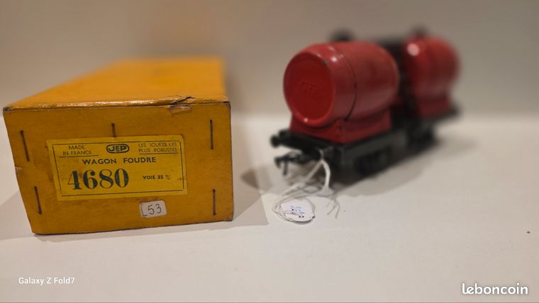 JEP O Wagon Bi-Foudre Rouge - Réf 4680 - Occasion - Jouet Vintage France
