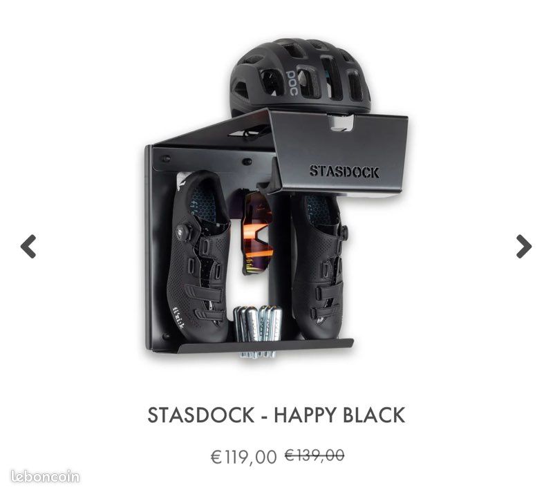Support Mural Pour Vélo Stasdock - Capacité 1 Vélo - Acier Argent - Neuf