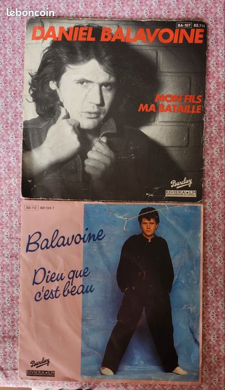 Lot de 2 Vinyles 45t Daniel Balavoine (image 1)