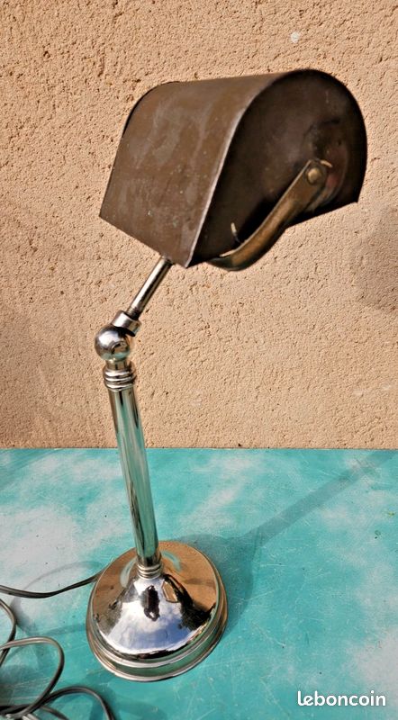 Lampe de table classique/lampe de notaire en laiton - Banker