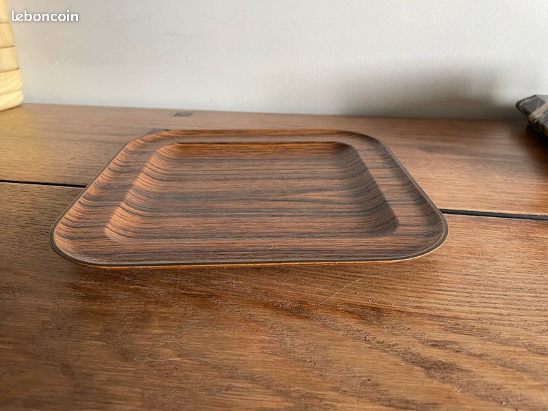 Plateau Apéritif Rond Caleppio Vintage Années 70 - 24 Cm - état Impeccable