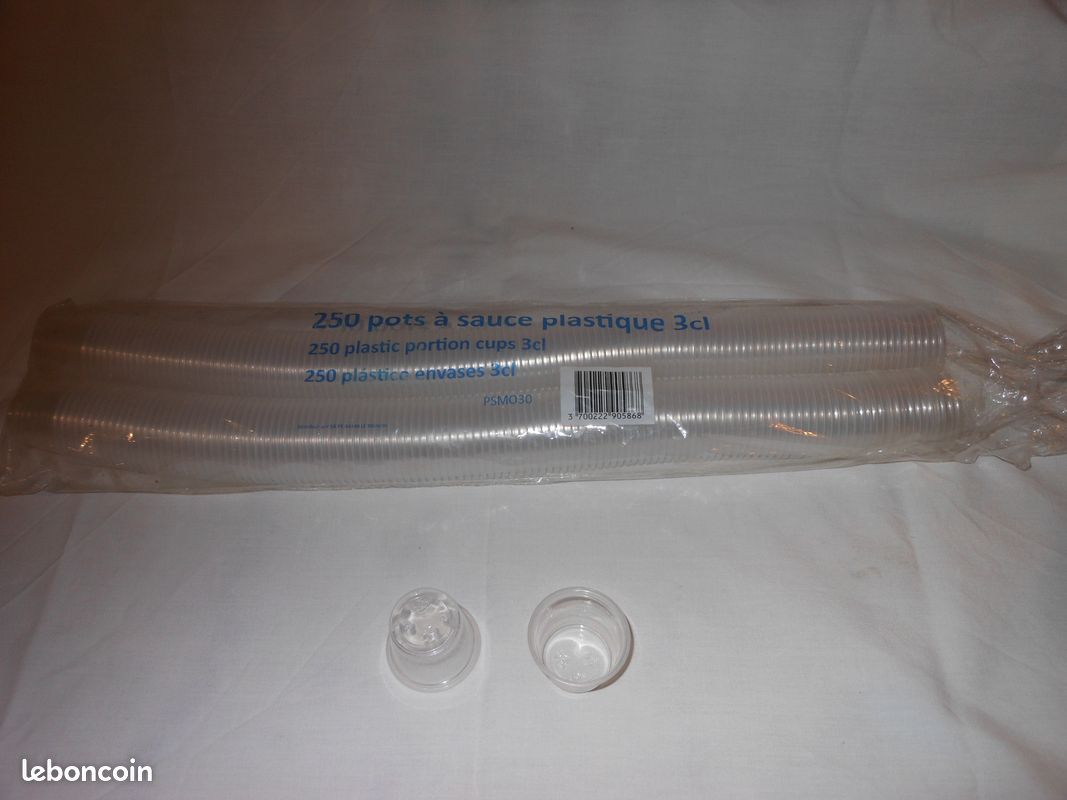 Lot de 250 pots en plastique 3 cl (image 1)