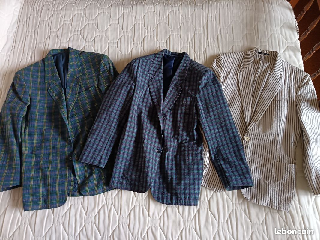 Lot de 3 vestes à carreaux, taille 48 (image 1)
