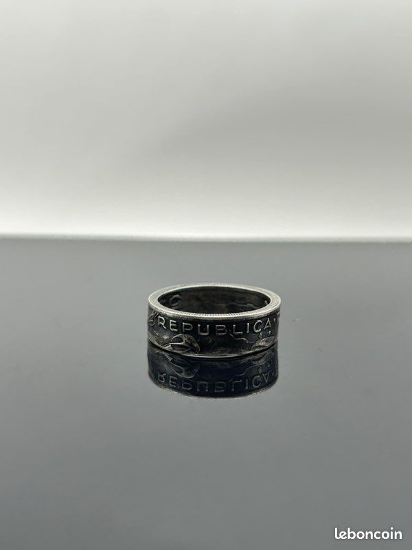 Bague En Pièce De Monnaie 5 Escudos Portugal En Argent - Anneau Simple Vintage, Marque AntiqueCoinRings