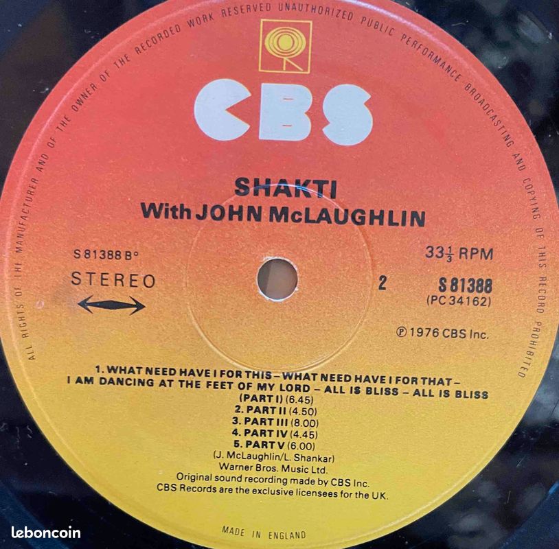 â„đŒ 33t đŹđ§đźđ· Shakti (Shakti with John McLaughlin) â· 1976 eo (image 3)