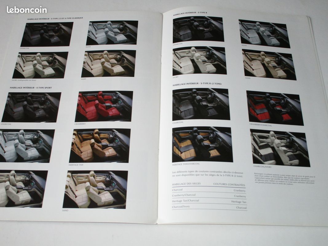 JAGUAR S-TYPE brochure interne commande - édition 01/2002 (image 2)