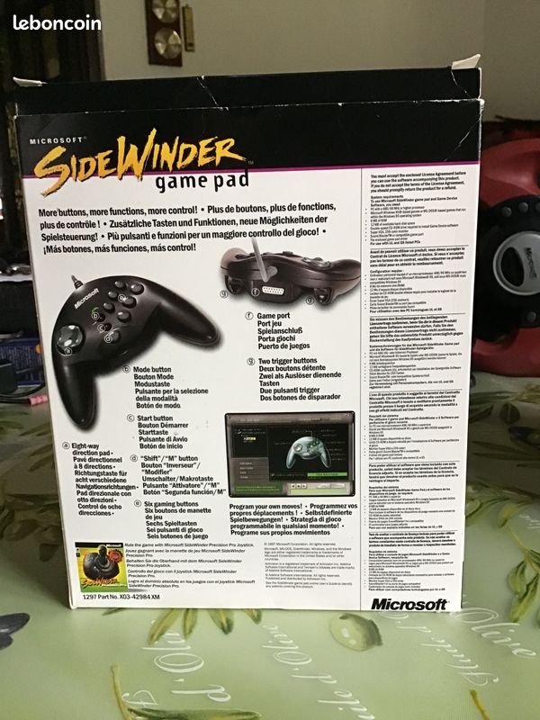Boîtier de commande sidewinder game pad (image 1)