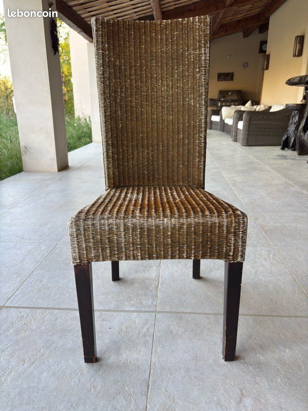 Chaise en osier (lot de 5) (image 2)
