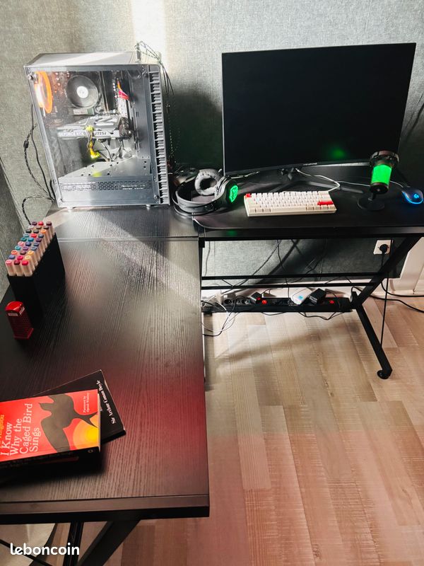 Bureau d’angle noir Gamer (image 2)
