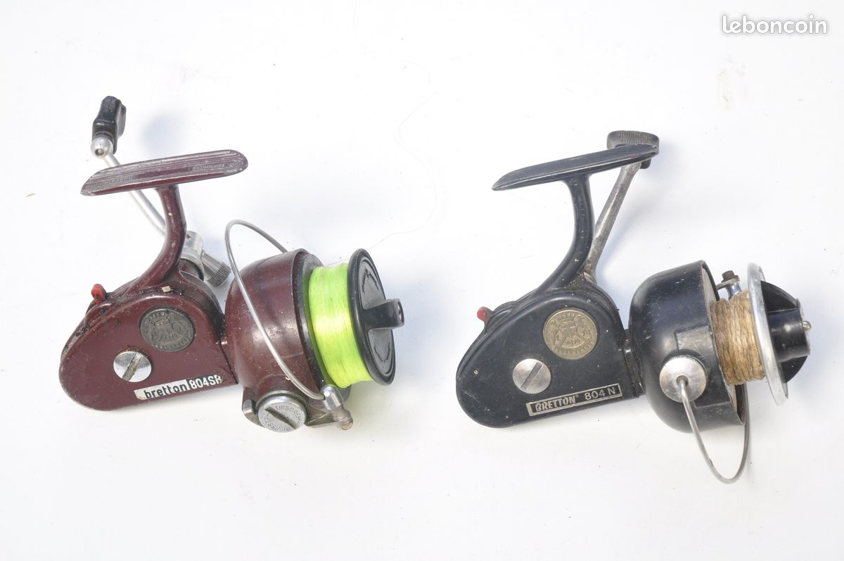 Pêche ancien LOT de 2 moulinets BRETTON 804 collection 1970's (image 1)