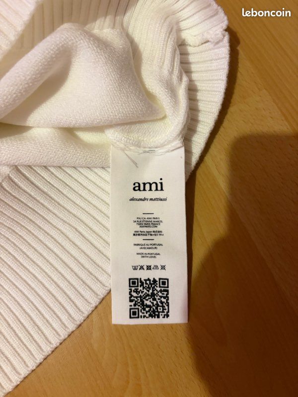 Pull Ami Paris blanc (image 7)