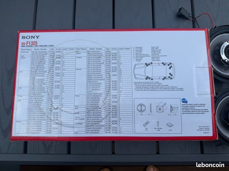 Haut parleur voiture Sony xs-F1325 (image 3)
