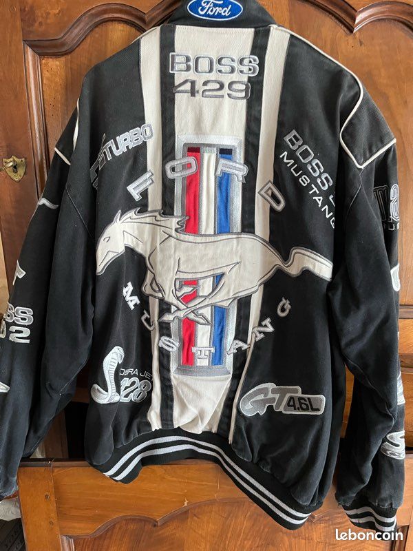 Ford Mustang Leather Jacket Blouson Cuir Mustang Homme Blouson