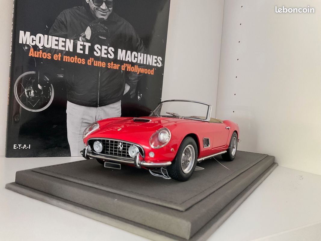 Rare. Ferrari 250 GT California swb 1960. Rosso/intérieur cuir tabac. Limited édition (épuisé) 1:18 CMC no looksmart, amalgam, BBR, exoto (Livraison gratuite) (image 7)