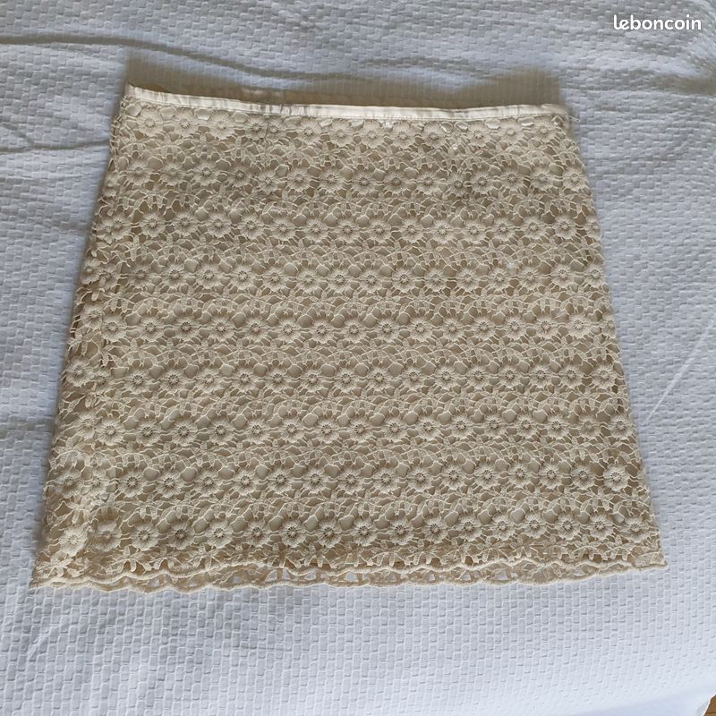 Jupe courte blanc écru (image 4)
