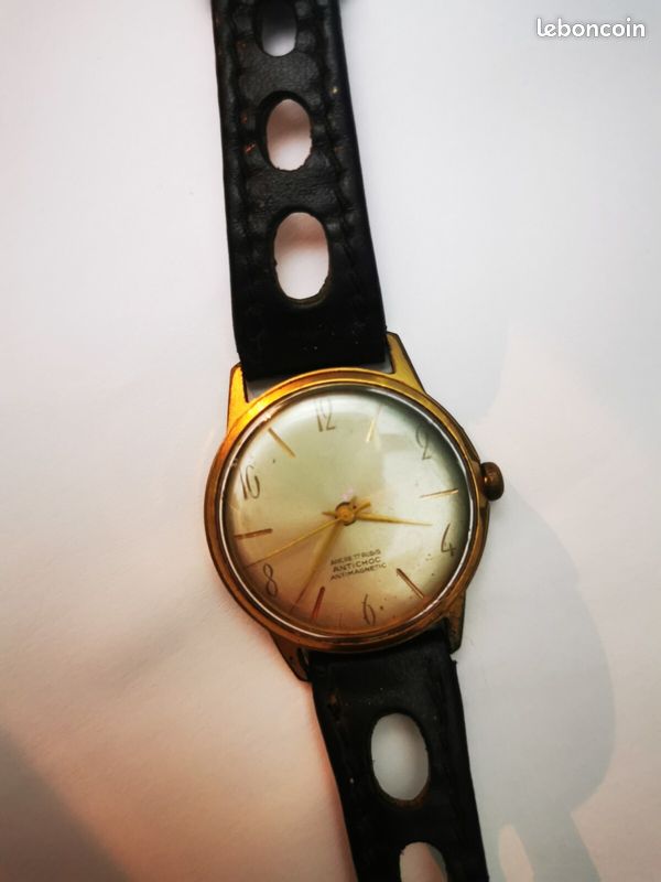 Montre Homme ALEUR Ancre 17 Rubis - Mécanique Manuelle, Antichoc, Antimagnétique - Occasion