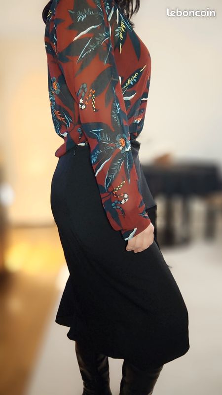 Jupe Zara En Coton Marron - Taille M, Style Cordon, Neuve Sans étiquette