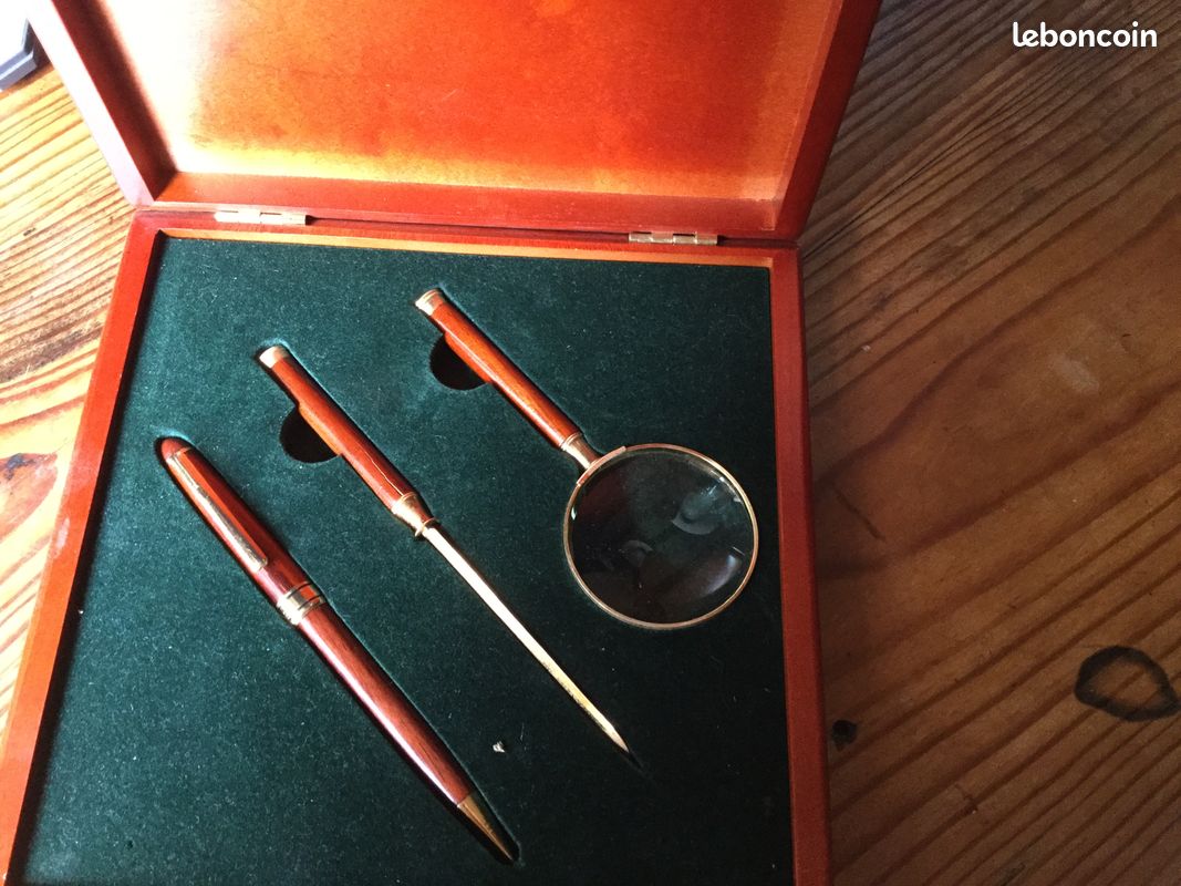 Ensemble coupe papier loupe stylo (image 1)