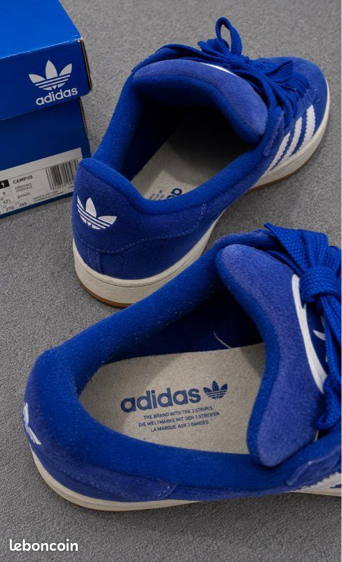 Sneakers / chaussure / basket Adidas campus 44,5 bleu marine presque jamais mise Y2K streetwear (image 6)