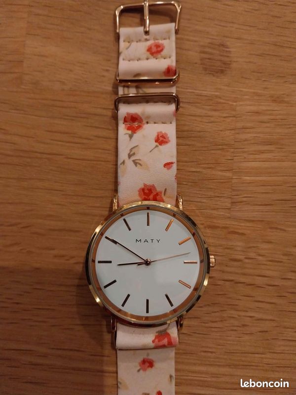 Bracelet Blanc Maty Montre Femme Bracelet Cuir Montre Femme Maty